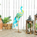 Metal Peacock Garden Statue – Multicolour | Hand-Painted - Weather-Resistant OUTSUNNY - Little and Giant Explorers Outsunny