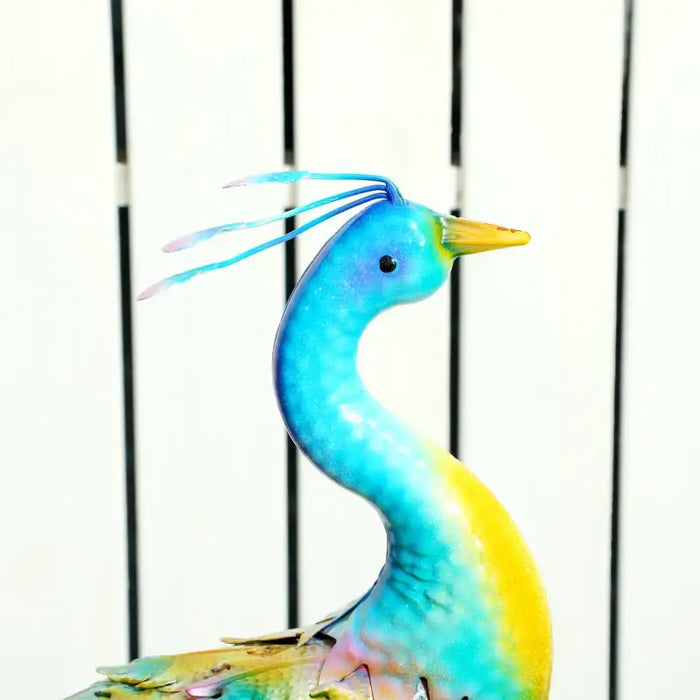 Metal Peacock Garden Statue – Multicolour | Hand-Painted - Weather-Resistant OUTSUNNY - Little and Giant Explorers Outsunny