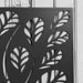 Metal Planter Box with Trellis | Black with Twig and Leaf Cut-Out Design - Little and Giant Explorers Outsunny