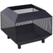 Metal Square Mesh Fire Pit Brazier with Lid - Little and Giant Explorers Outsunny