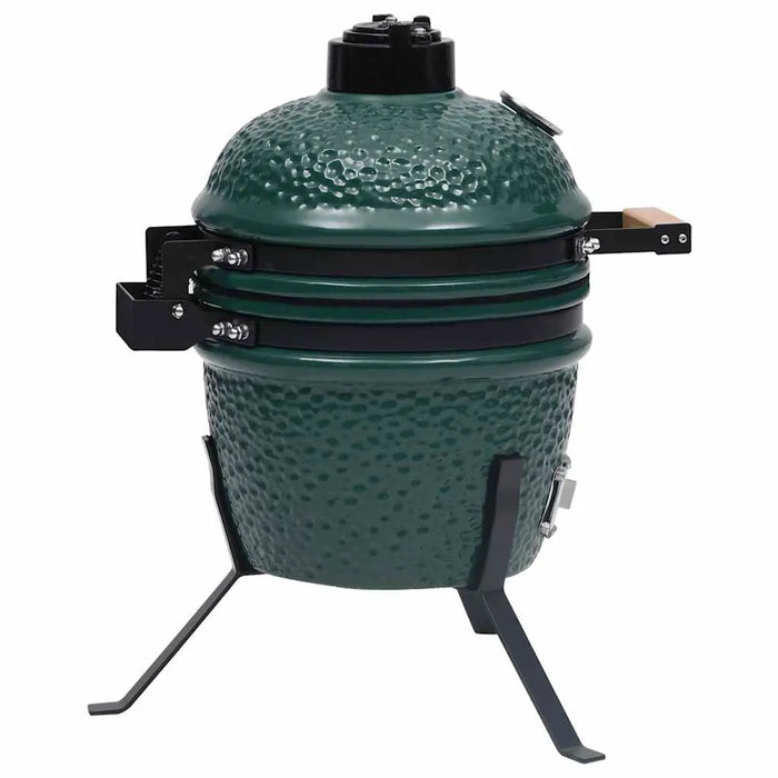 Mini Ceramic Kamado Grill – Green | 26.5cm Cooking Grid - Built-In Thermometer VIDAXL - Little and Giant Explorers vidaXL