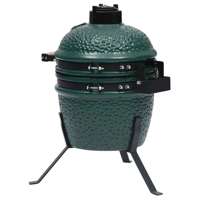 Mini Ceramic Kamado Grill – Green | 26.5cm Cooking Grid - Built-In Thermometer VIDAXL - Little and Giant Explorers vidaXL