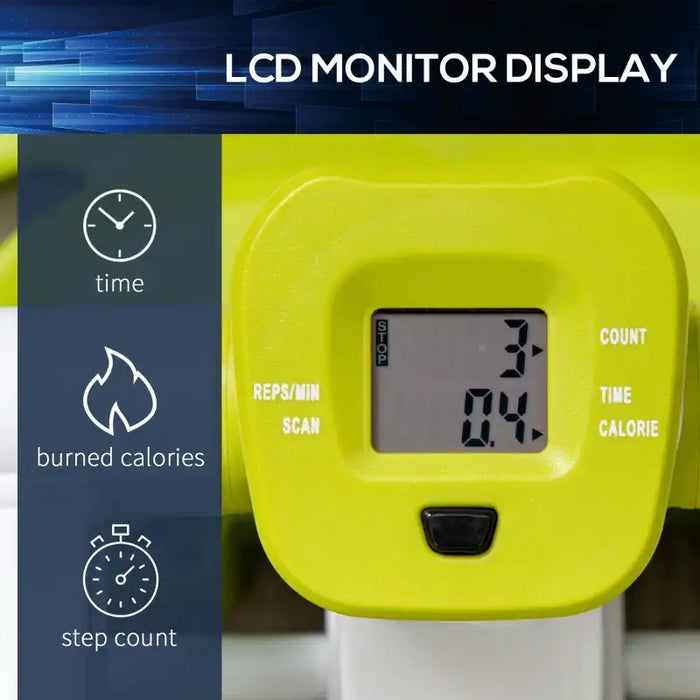 Mini Stepper Machine - Yellow | LCD Monitor - Compact Design HOMCOM - Little and Giant Explorers HOMCOM