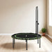 Mini Trampoline with Adjustable Handrail - Green | Foldable Bungee Rebounder SPORTNOW - Little and Giant Explorers SPORTNOW
