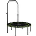 Mini Trampoline with Adjustable Handrail - Green | Foldable Bungee Rebounder SPORTNOW - Little and Giant Explorers SPORTNOW