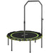 Mini Trampoline with Adjustable Handrail - Green | Foldable Bungee Rebounder SPORTNOW - Little and Giant Explorers SPORTNOW