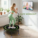 Mini Trampoline with Adjustable Handrail - Green | Foldable Bungee Rebounder SPORTNOW - Little and Giant Explorers SPORTNOW