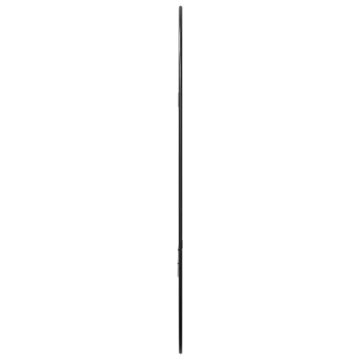 Black vertical rod on a white background