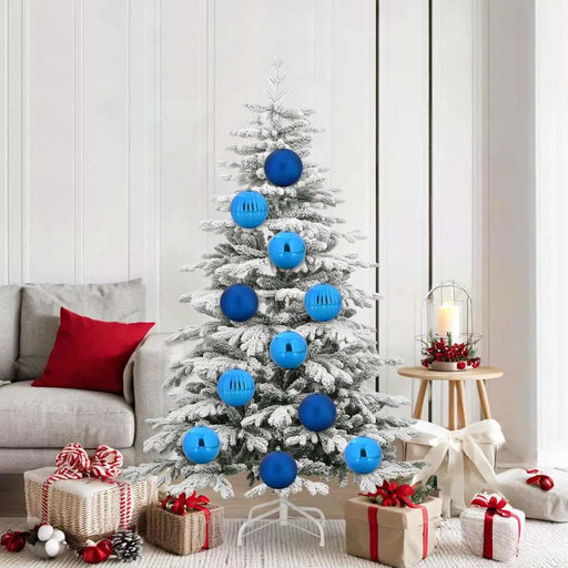 Modern Christmas Bauble Set – 9-Piece Blue Collection | Shiny, Matte and Pumpkin Designs VIDAXL - Little and Giant Explorers vidaXL