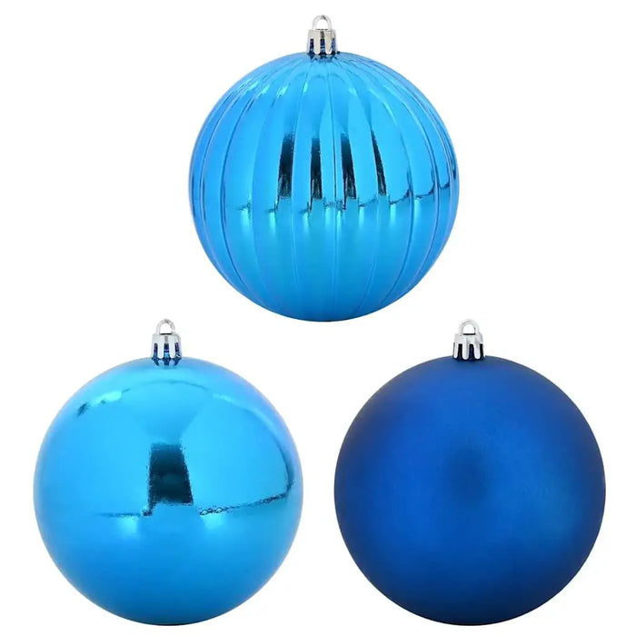 Modern Christmas Bauble Set – 9-Piece Blue Collection | Shiny, Matte and Pumpkin Designs VIDAXL - Little and Giant Explorers vidaXL