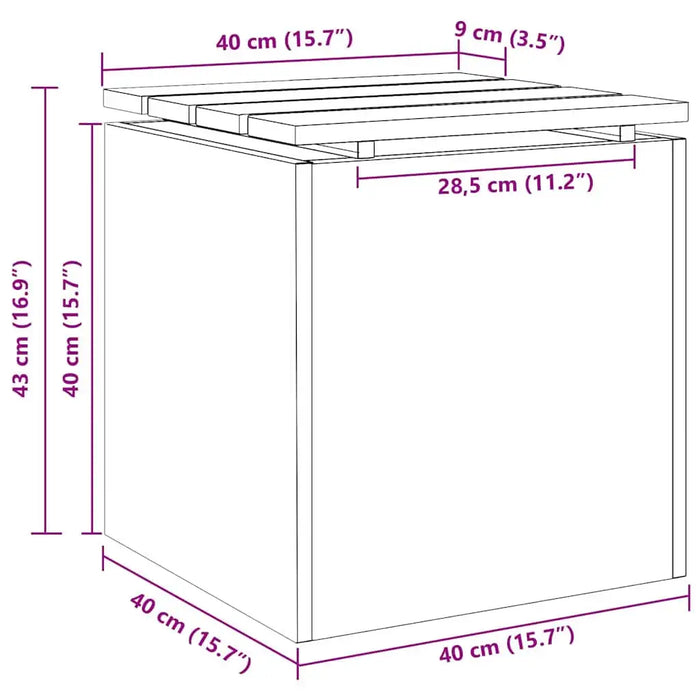 Modern Garden Bench – Olive Green | Douglas Fir Wood Seat with Steel Frame VIDAXL
