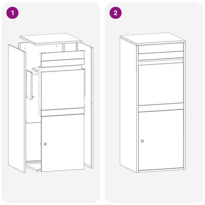 Modern Outdoor Parcel Drop Box – Secure Steel Mailbox | Contemporary Rectangular Design VIDAXL - Little and Giant Explorers vidaXL
