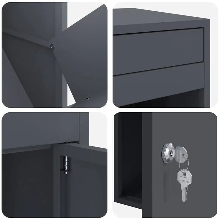 Modern Outdoor Parcel Drop Box – Secure Steel Mailbox | Contemporary Rectangular Design VIDAXL - Little and Giant Explorers vidaXL