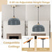 Pendant light with adjustable height range feature on a neutral background