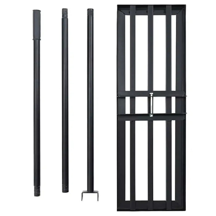 Modern Rectangular Garden Rake – Black Brushed Finish | Heavy-Duty and Lightweight Design VIDAXL - Little and Giant Explorers vidaXL