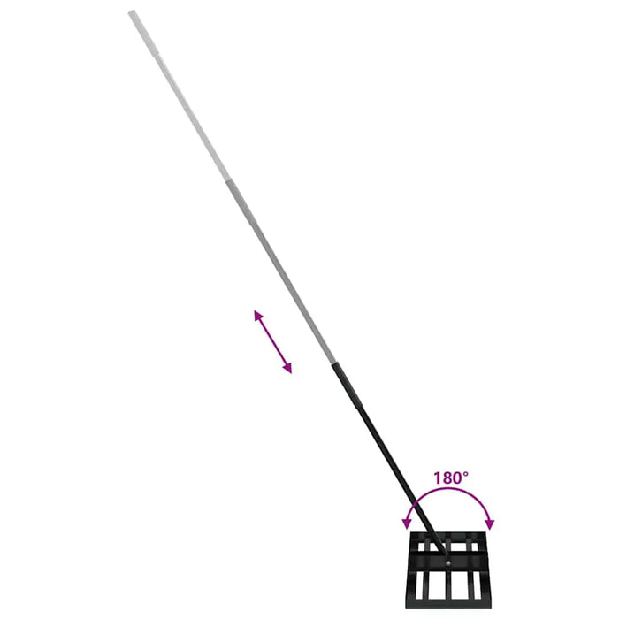 Modern Rectangular Garden Rake – Black Brushed Finish | Heavy-Duty and Lightweight Design VIDAXL - Little and Giant Explorers vidaXL