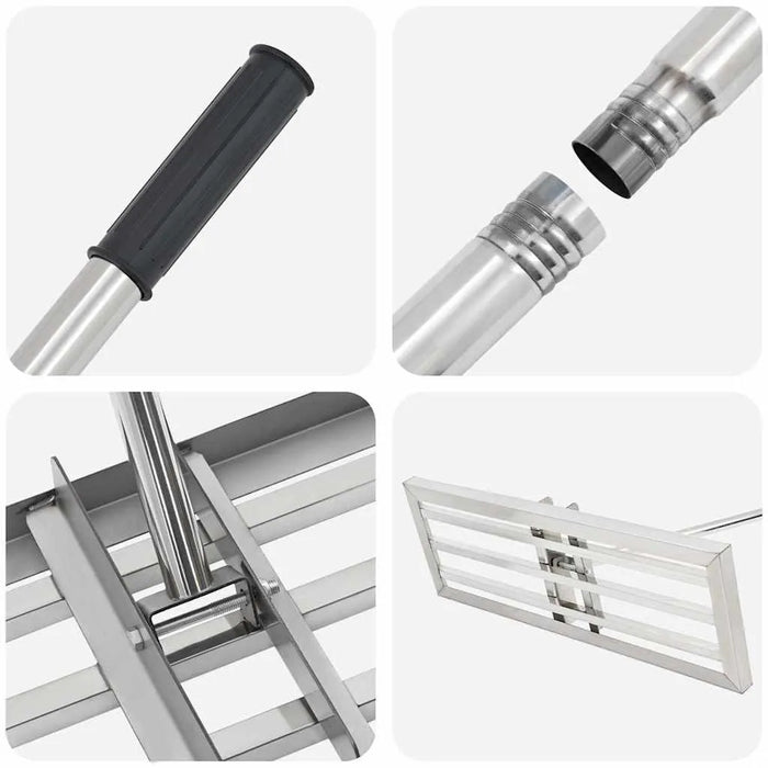 Modern Rectangular Garden Rake – Brushed Finish | Water-Resistant - Lightweight VIDAXL - Little and Giant Explorers vidaXL