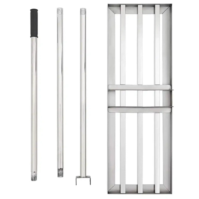 Modern Rectangular Garden Rake – Brushed Finish | Water-Resistant - Lightweight VIDAXL - Little and Giant Explorers vidaXL