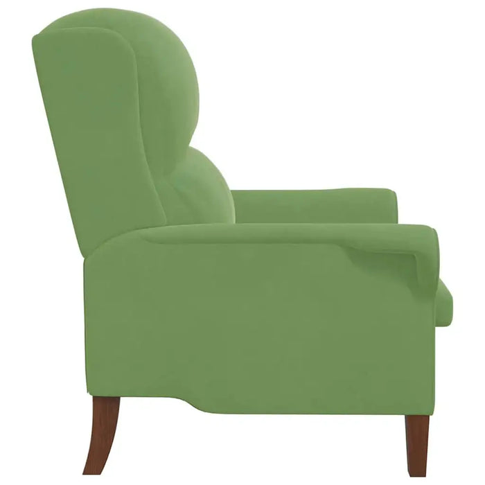 Modern Wooden Armchair – Light Green Velvet | Contemporary Design VIDAXL - Little and Giant Explorers