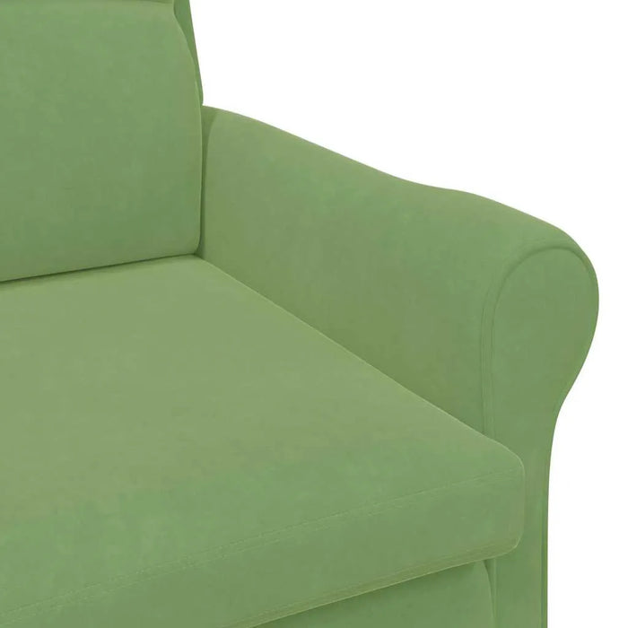 Modern Wooden Armchair – Light Green Velvet | Contemporary Design VIDAXL - Little and Giant Explorers