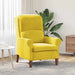 Modern Wooden Armchair – Yellow Velvet | Contemporary Design VIDAXL - Little and Giant Explorers