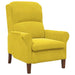 Modern Wooden Armchair – Yellow Velvet | Contemporary Design VIDAXL - Little and Giant Explorers