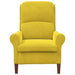 Modern Wooden Armchair – Yellow Velvet | Contemporary Design VIDAXL - Little and Giant Explorers