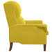 Modern Wooden Armchair – Yellow Velvet | Contemporary Design VIDAXL - Little and Giant Explorers