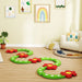 Balance Beam Kids Green Red | Modular Design with Tactile Bumps - Little and Giant Explorers AIYAPLAY