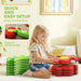 Balance Beam Kids Green Red | Modular Design with Tactile Bumps - Little and Giant Explorers AIYAPLAY