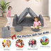 6-Piece Modular Kids Play Sofa Set | Luxurious Velvet Covers with Machine Washable Design - Little and Giant Explorers Costway