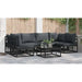 Modular Outdoor Furniture Set Black Aluminium | Customisable Garden Seating - Little and Giant Explorers vidaXL