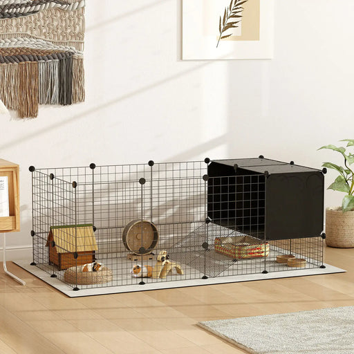 Modular Small Animal Playpen | Customisable Cage - Guinea Pigs, Rabbits and Hedgehogs PAWHUT - Little and Giant Explorers PawHut