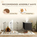Modular Small Animal Playpen | Customisable Cage - Guinea Pigs, Rabbits and Hedgehogs PAWHUT - Little and Giant Explorers PawHut