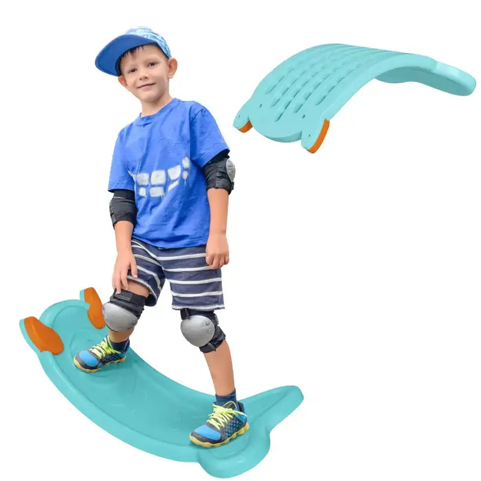 Kids Balance Board | Cute Monster Design (Light Blue Edition) - Little and Giant Explorers AIYAPLAY