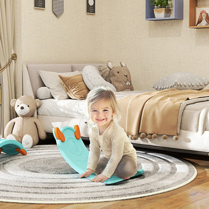 Kids Balance Board | Cute Monster Design (Light Blue Edition) - Little and Giant Explorers AIYAPLAY