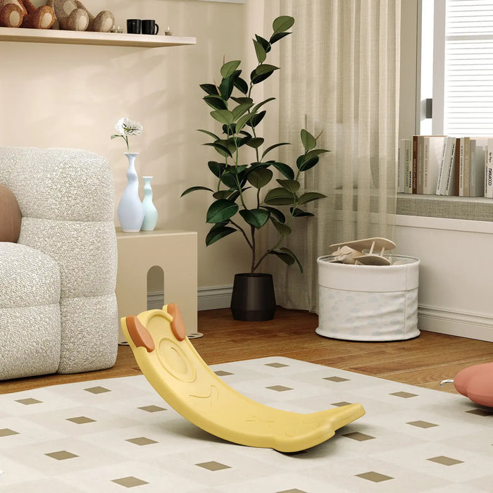 Kids Balance Board | Cute Monster Design Wobble Board (Yellow Edition) - Little and Giant Explorers AIYAPLAY