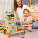 Montessori Wooden Activity Walker for Toddlers - Little and Giant Explorers Costway