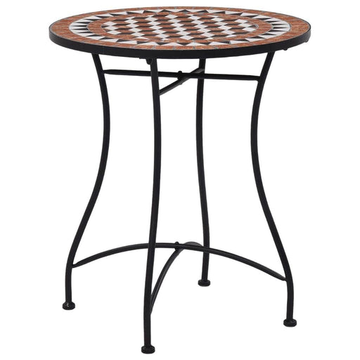 Mosaic Bistro Table in Brown Ceramic - Little and Giant Explorers vidaXL