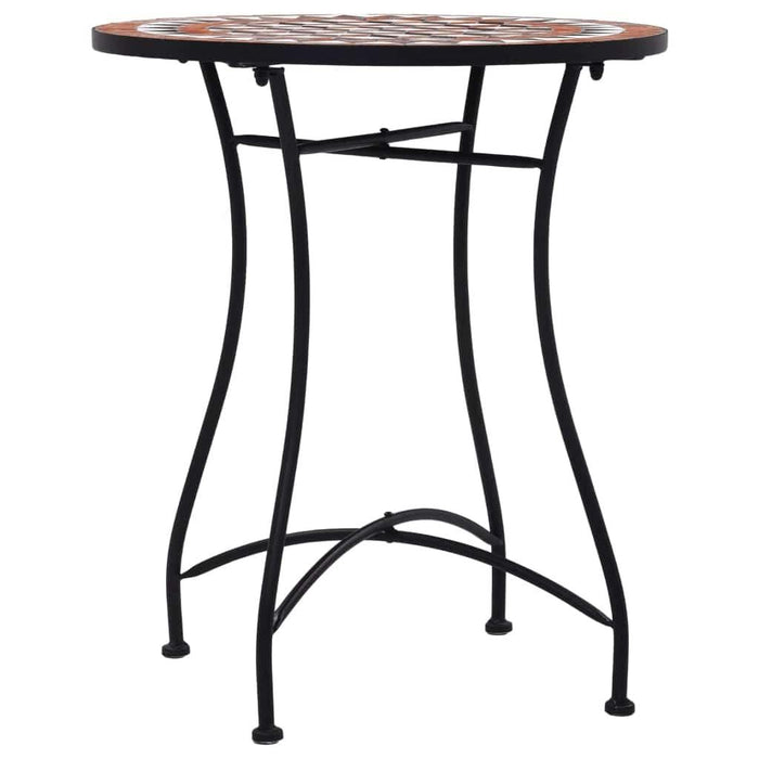 Mosaic Bistro Table in Brown Ceramic - Little and Giant Explorers vidaXL