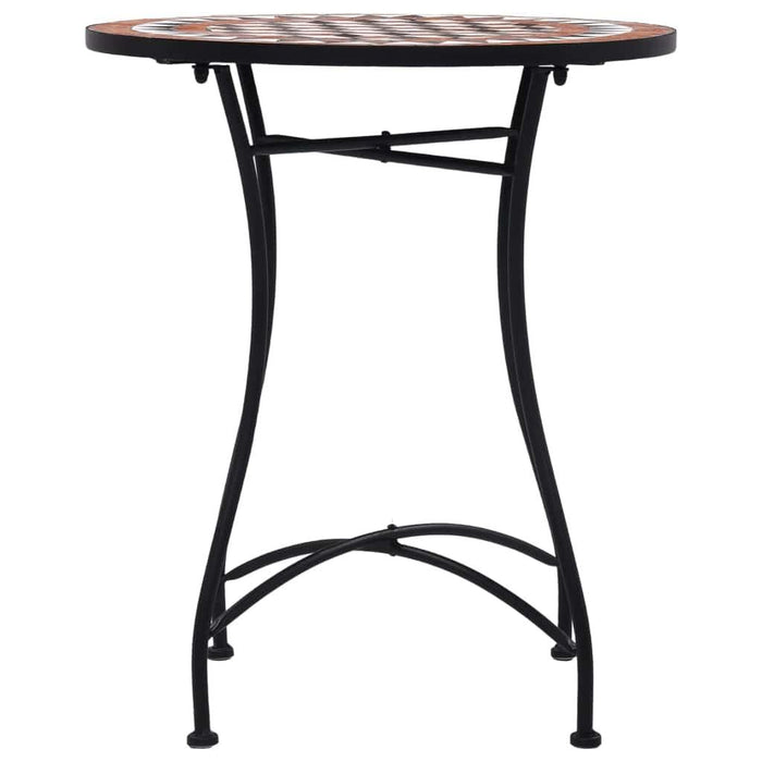 Mosaic Bistro Table in Brown Ceramic - Little and Giant Explorers vidaXL