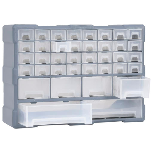 Multi-Drawer Organiser with 40 Drawers in Grey - Little and Giant Explorers vidaXL