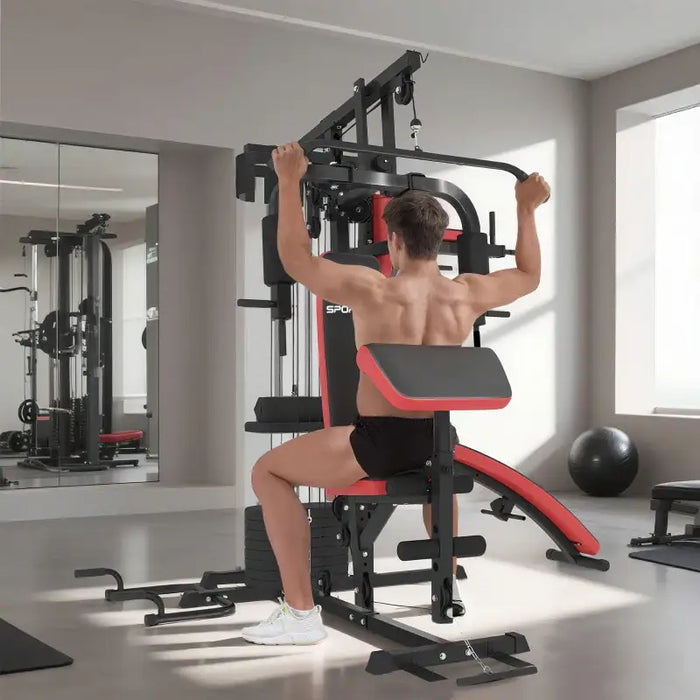 Multi-Exercise Gym Station – All-in-One Home Gym | 65kg Weight Stack SPORTNOW - Little and Giant Explorers SPORTNOW