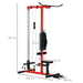 Multi-Exercise Power Tower | Lat Pull Down and Low Row Machine - Adjustable Seat SPORTNOW - Little and Giant Explorers