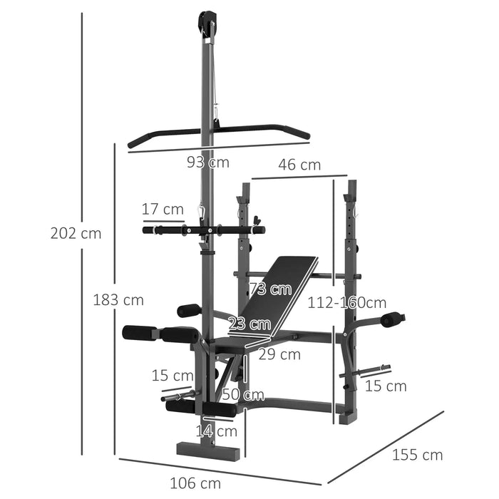 Adjustable Weight Bench with Bench Press Rack - Little and Giant Explorers SPORTNOW