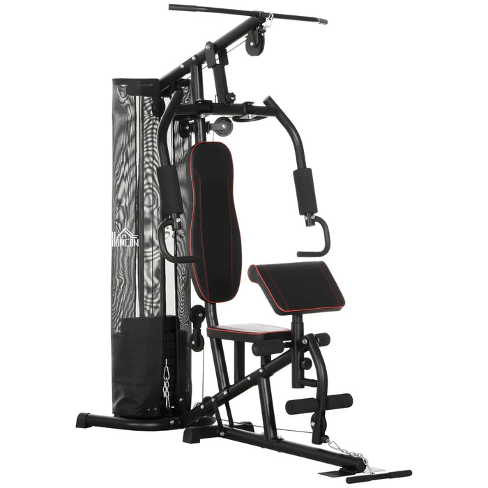 Multi-Functional Home Gym Workout Station | 45Kg Weight Stack - Little and Giant Explorers HOMCOM