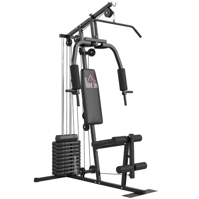 Multi Gym Station – Full Body Home Workout Machine | 45kg Adjustable Weight Stack HOMCOM - Little and Giant Explorers HOMCOM