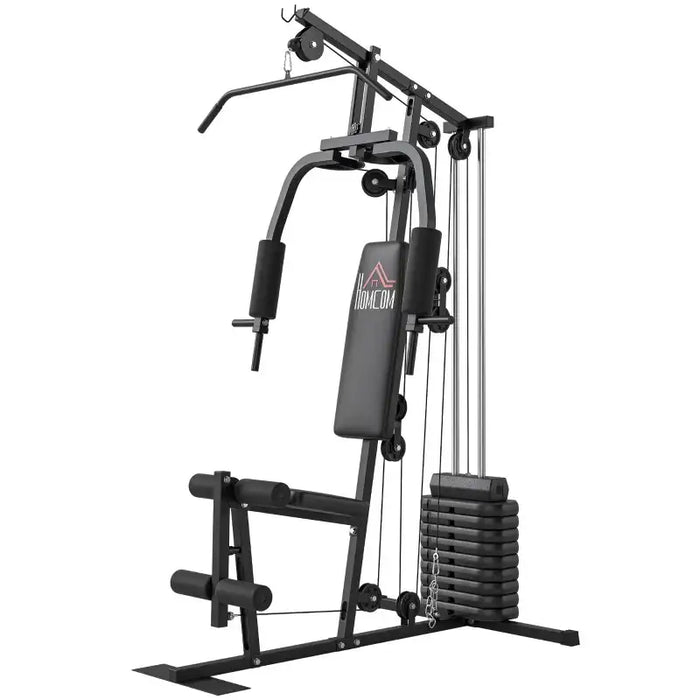 Multi Gym Station – Full Body Home Workout Machine | 45kg Adjustable Weight Stack HOMCOM - Little and Giant Explorers HOMCOM