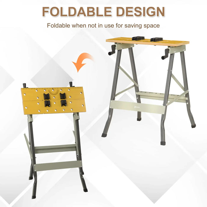 Work Bench Multi-Purpose | 4-in-1 Foldable Design with Adjustable Clamping System - Little and Giant Explorers DURHAND