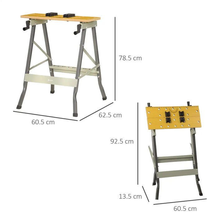 Work Bench Multi-Purpose | 4-in-1 Foldable Design with Adjustable Clamping System - Little and Giant Explorers DURHAND